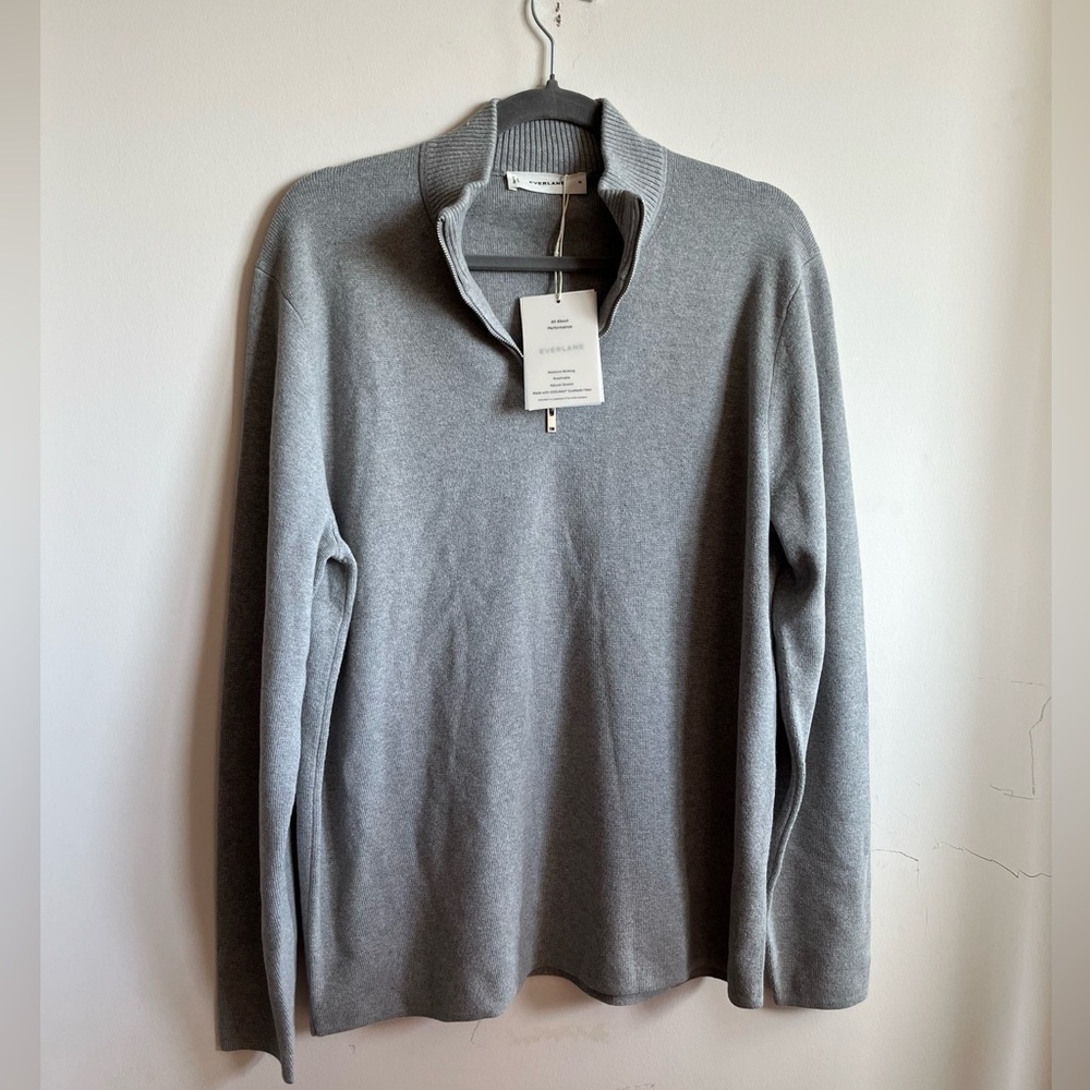 NWT Everlane The No-Sweat Quarter-Zip (Sz M)